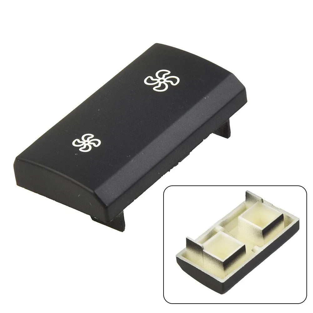 Fan Button for Car A/C Heater Controls Black Plastic Panel