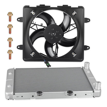 Aluminum Radiator & Cooling Fan for Polaris Sportsman 700 800 EFI (2004–2014)