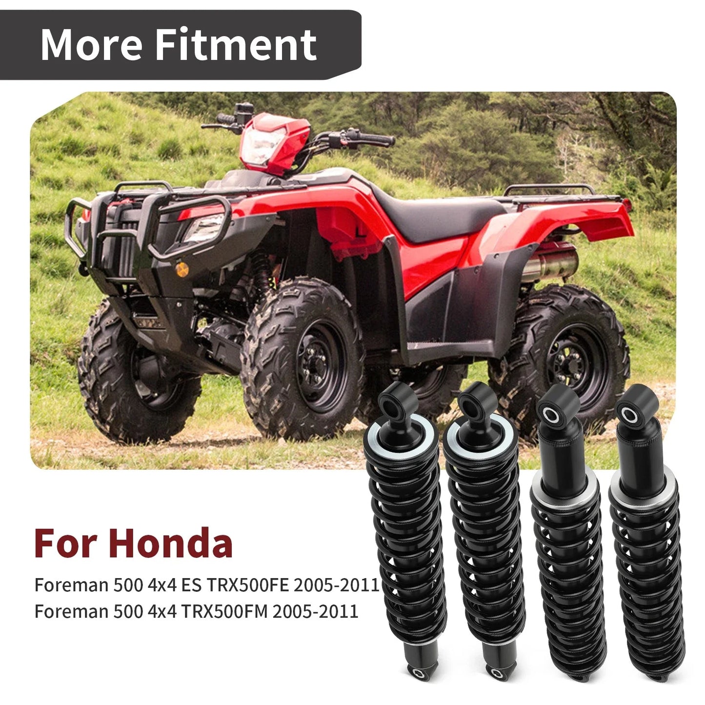 2x Front & Rear Shocks Absorber for Honda Foreman TRX500FE/FM (2005–2011)