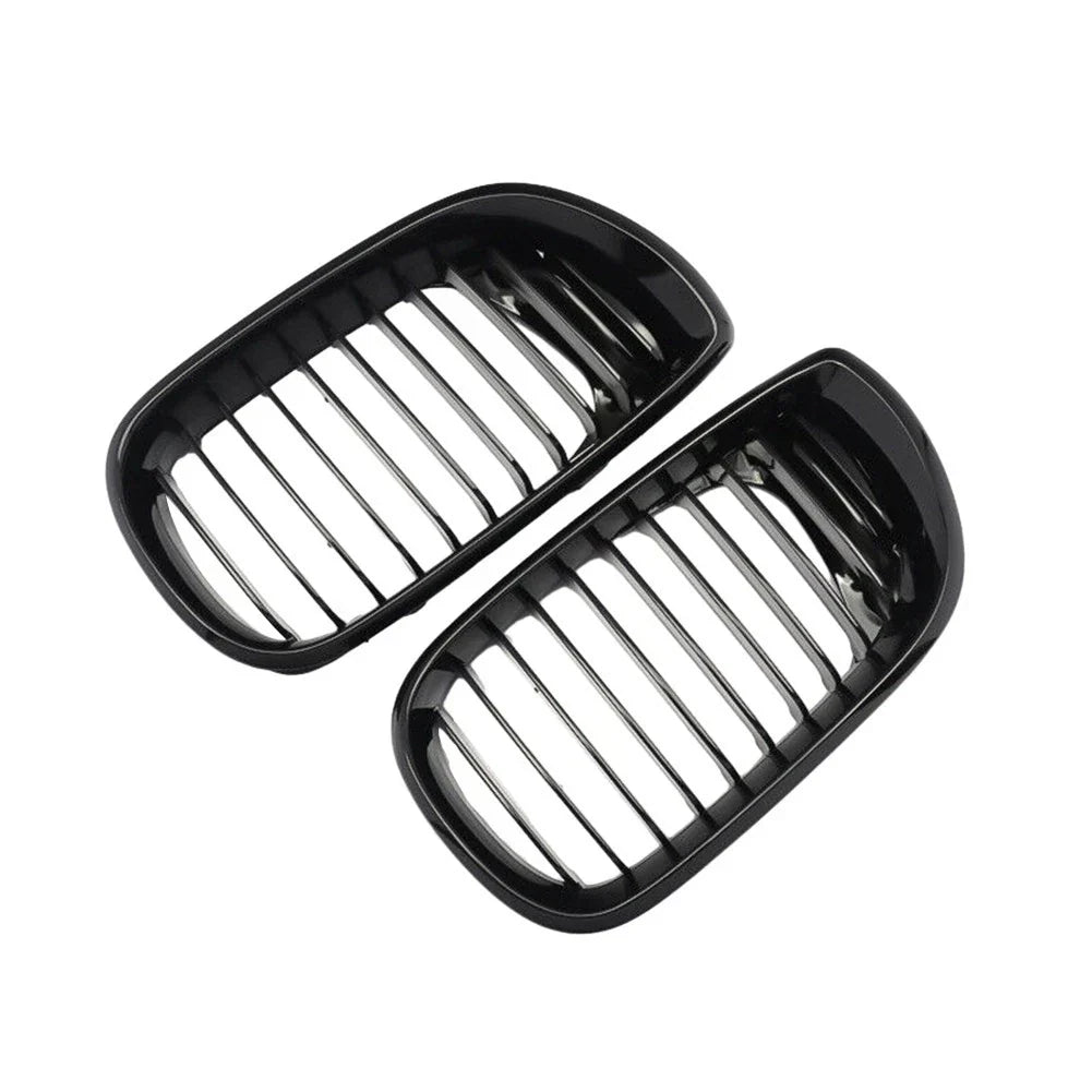 Pair Gloss Black Front Kidney Grilles Grill for BMW E46 (1998–2006)