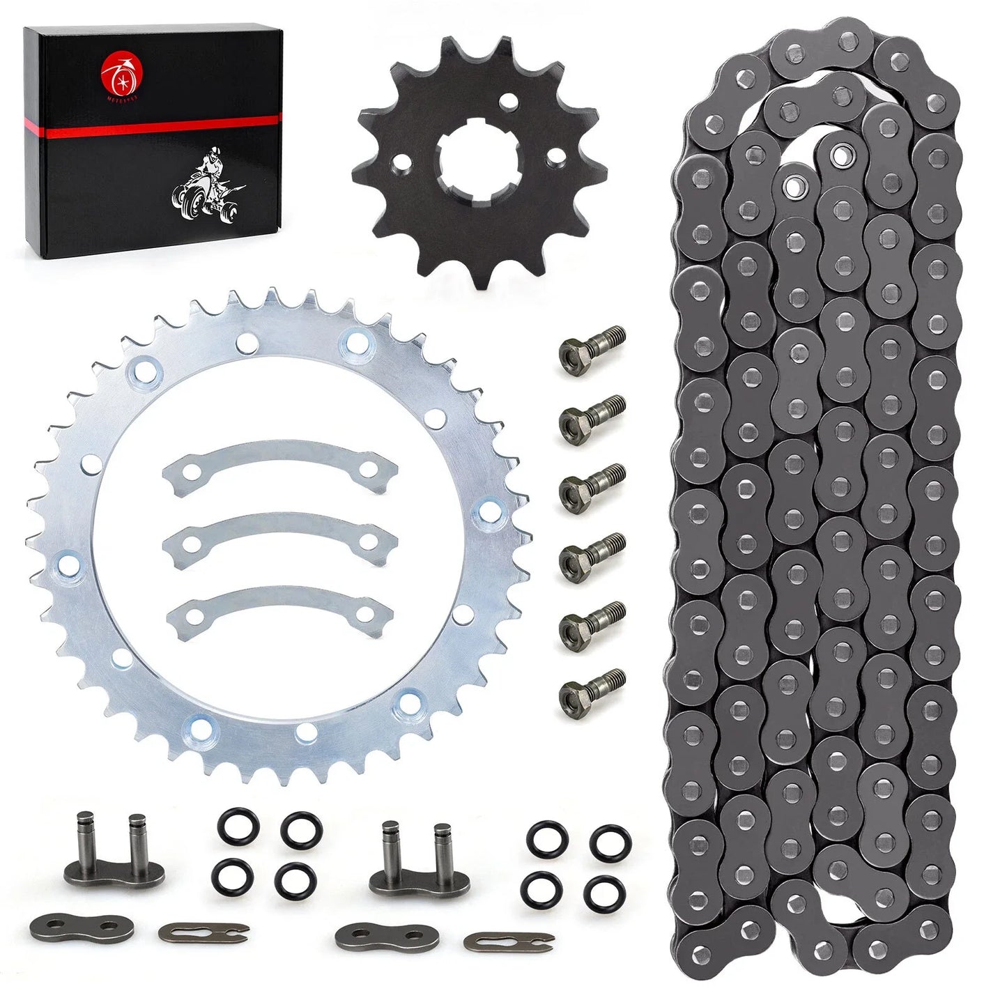 Front Rear Chain Drive Sprocket Kit for Yamaha Warrior YFM350X (1989–2004)