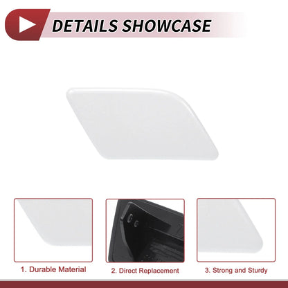 Washer Nozzle Cover Front Left & Right for BMW X1 (2013-2015) White