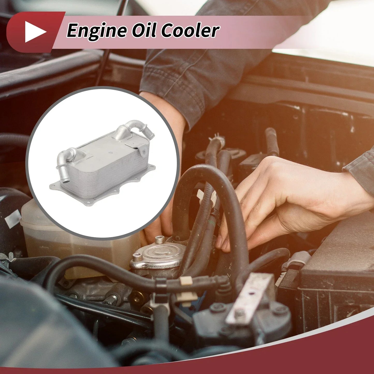 Engine Oil Cooler for Porsche Cayenne 2010-2013 (1 x Cooler)