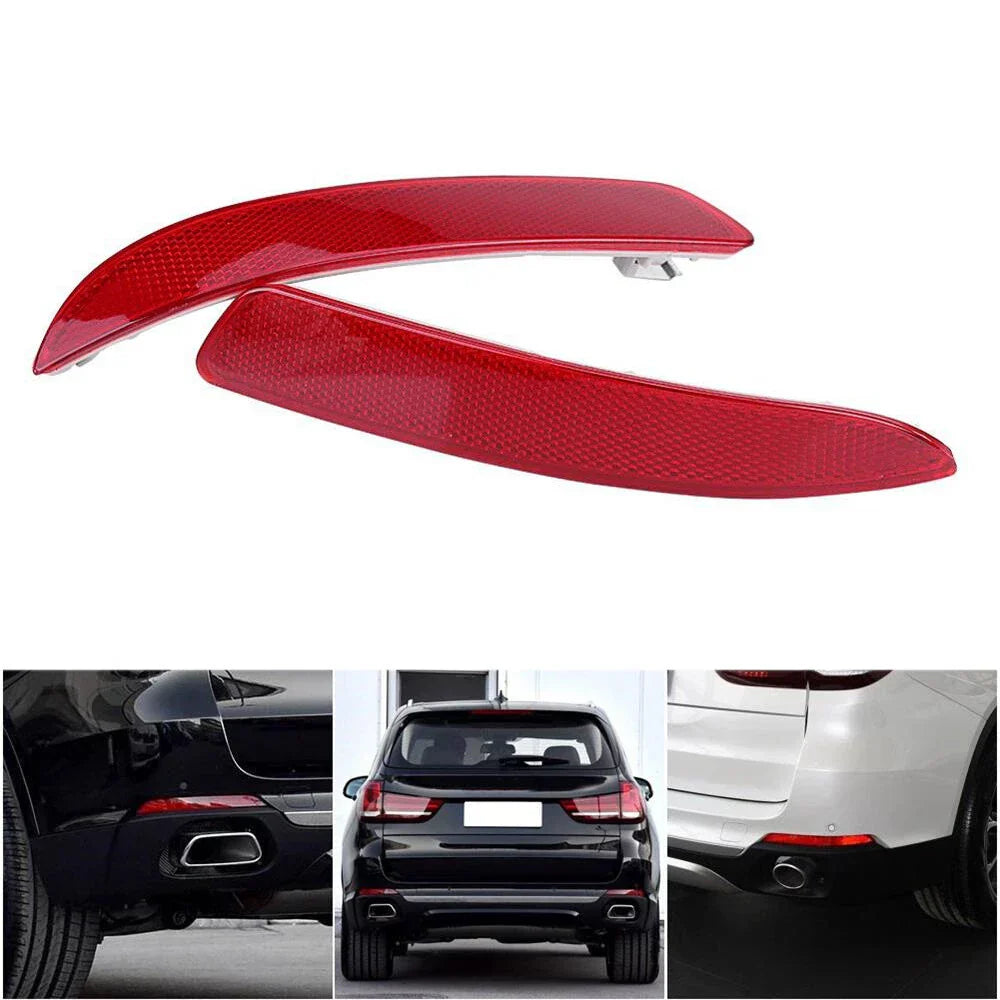 Rear Bumper Reflector Brake Stop Light Red Lens for BMW X5 (2006-2013)