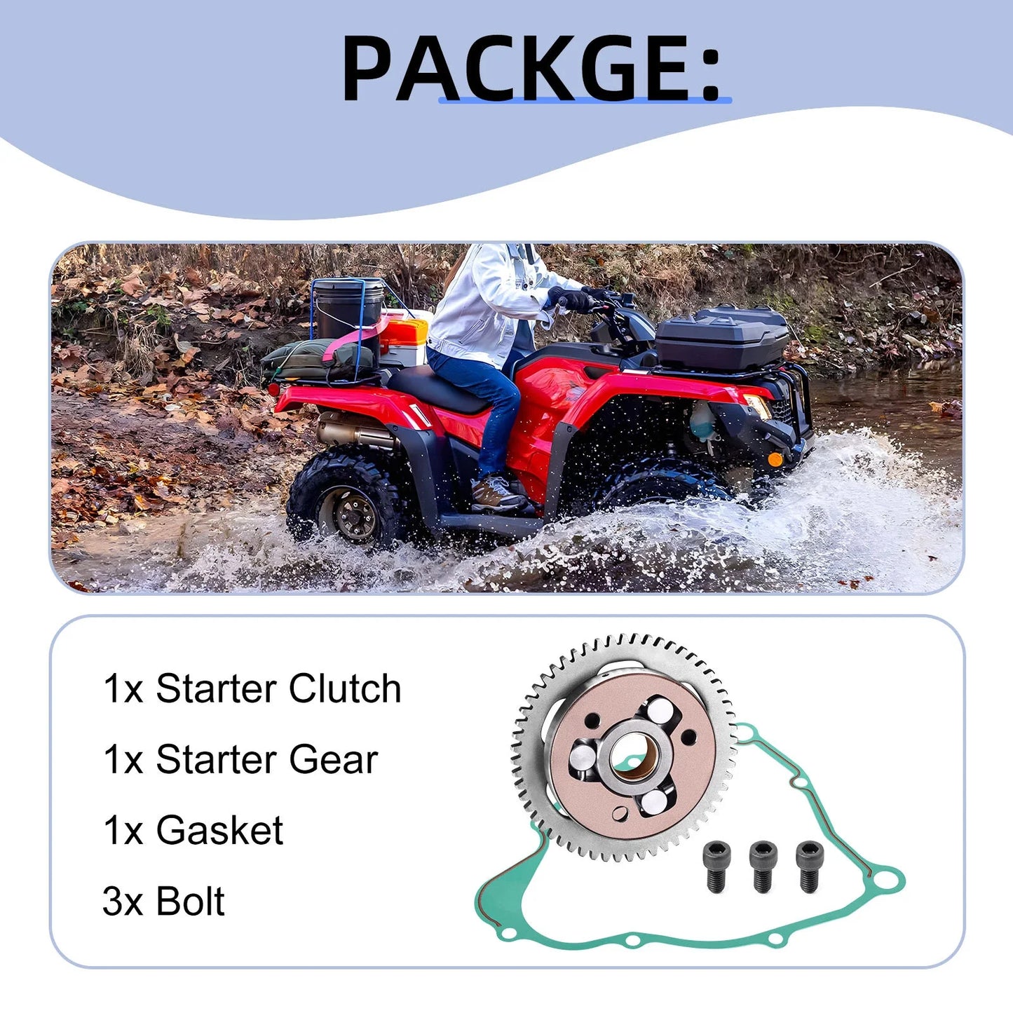 One Way Bearing Starter Clutch for Yamaha Bear Tracker 250 YFM250(1999–2004)
