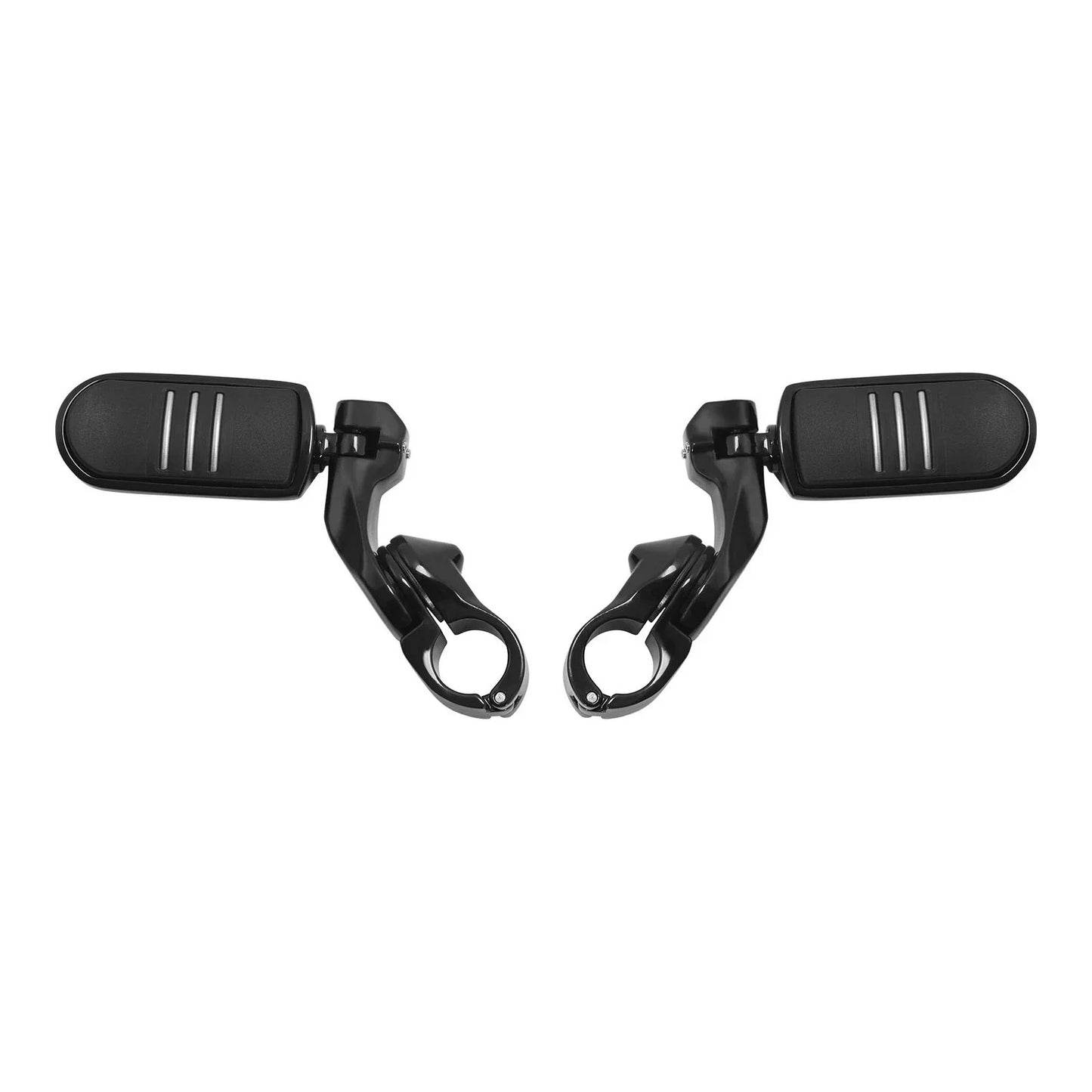 1.25" Black Short Angled Footpegs for Harley Touring