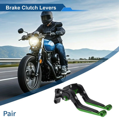 Adjustable Brake Clutch Levers for Honda CBR600RR 2007-2016 Black Green