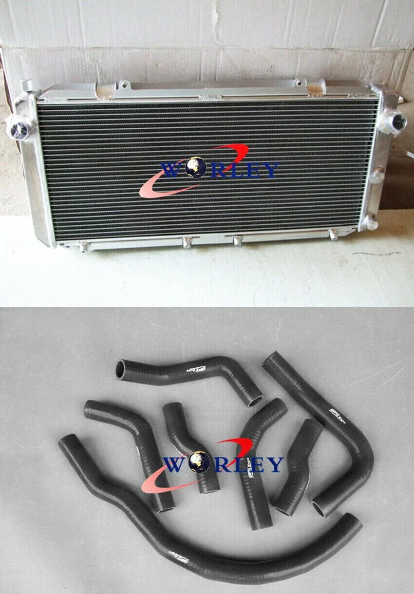 Aluminum Radiator & Blue Hose for Toyota MR2 SW20 3SGTE (1990-1997)