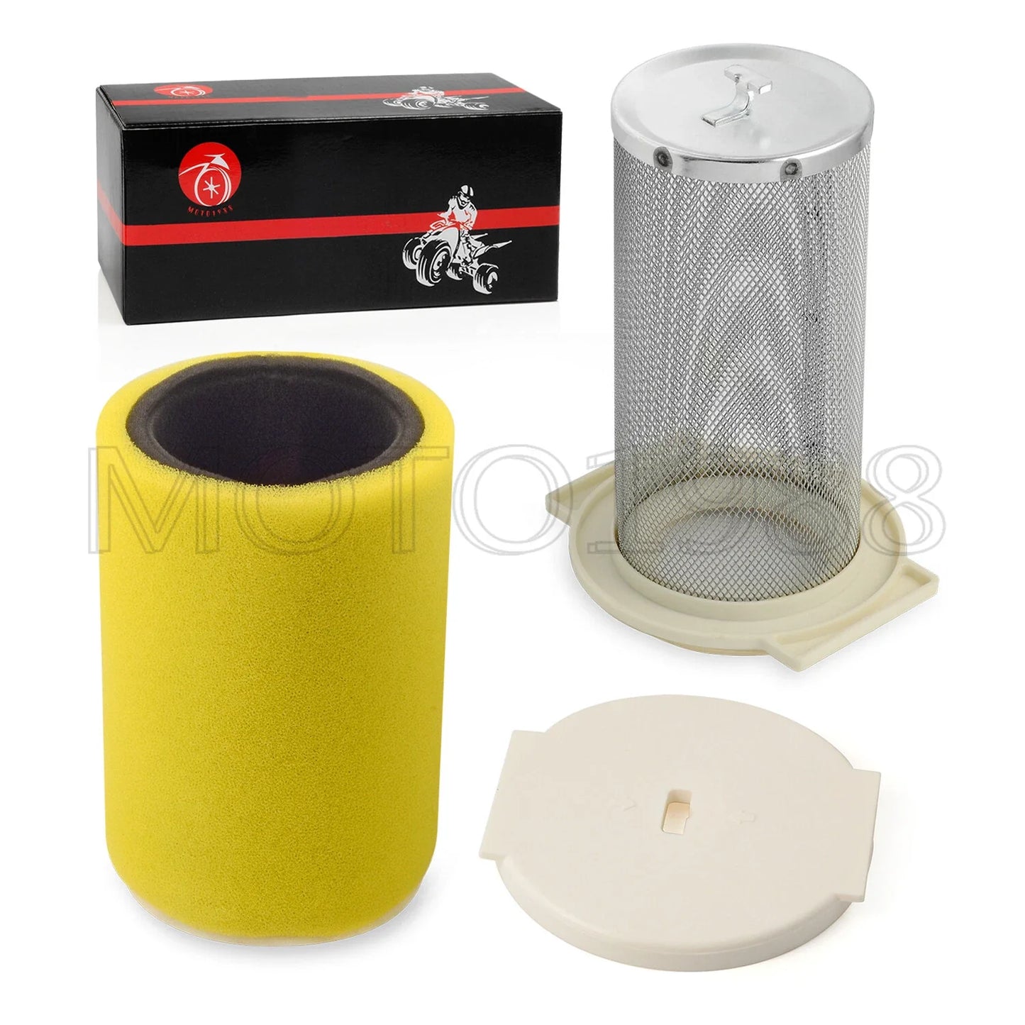 Air Filter & Guide & End Cap for Yamaha KODIAK BIG BEAR MOTO-4 (1987–1999)