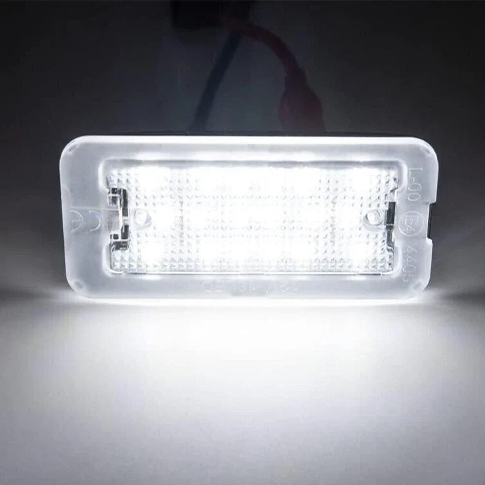 White LED License Plate Lights for Fiat Abarth 500 500C (2008-2023)