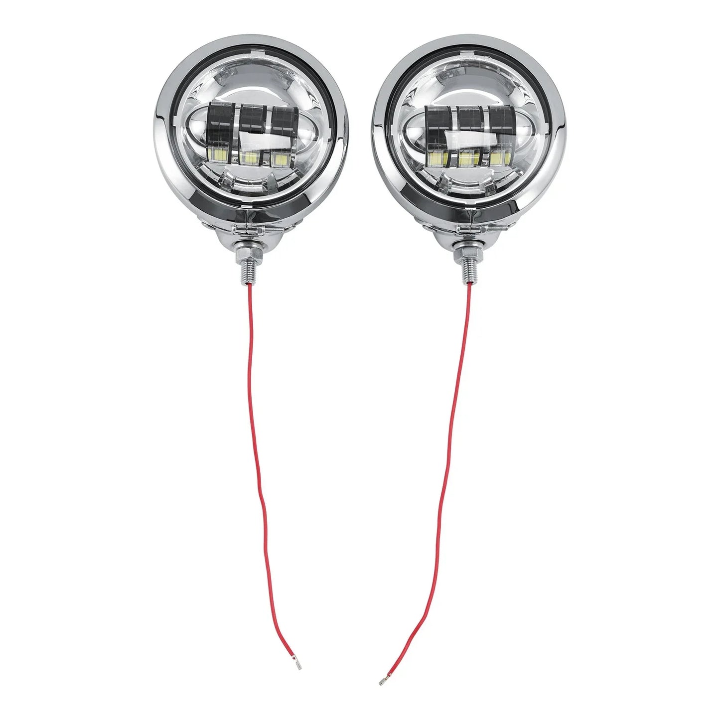 4-1/2" Chrome Auxiliary Fog Lights & Housing for Harley Davidson