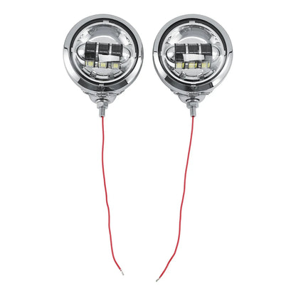 4-1/2" Chrome Auxiliary Fog Lights & Housing for Harley Davidson