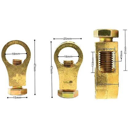 Pure Copper Battery Terminal Clamps for Automotive and Marine Batteries