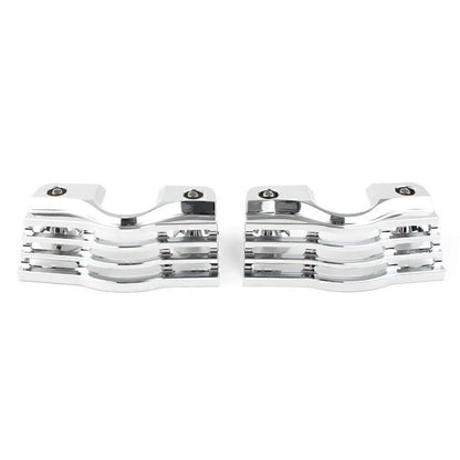 Chrome Finned Slotted Head Bolt Spark Plug Covers for Harley Touring