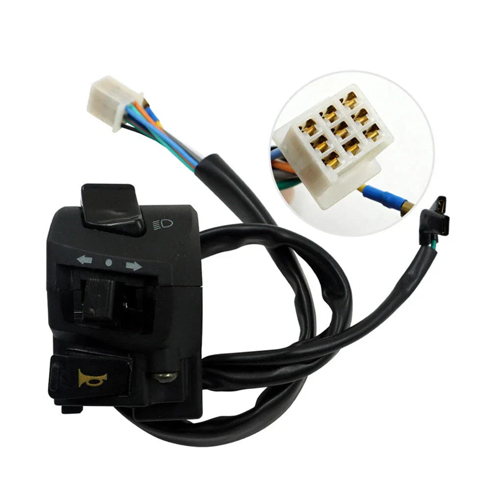 Handlebar Motorcycle Headlight Control Switch Light Indicator for Various Models