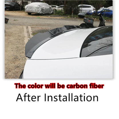 Adjustable Carbon Fiber Rear Trunk Spoiler Lip for Universal Fit (N/A)