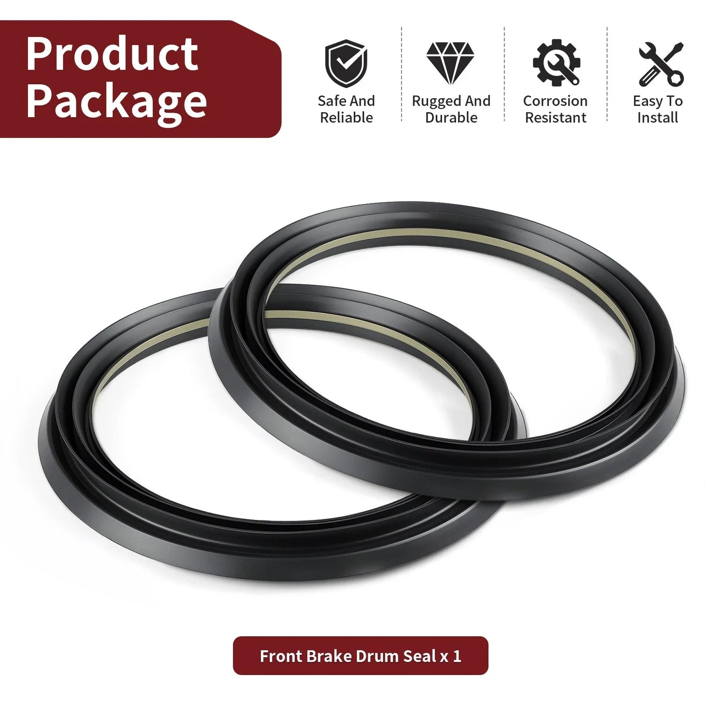 2 x Front Brake Drum Dust Seal for Honda Rubicon 500 Rancher 350 400(2003–2013)