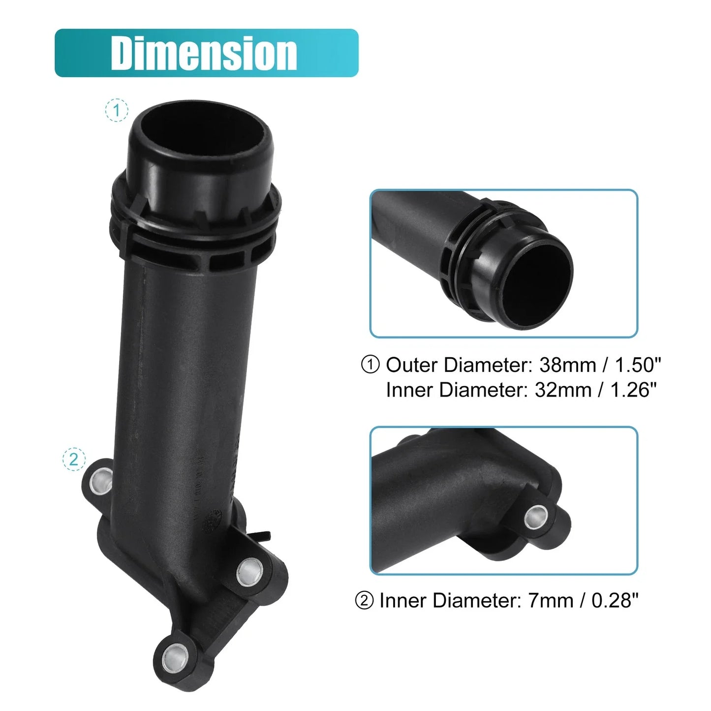 Engine Coolant Hose Connector for BMW E90 E91 E92 E93 X1 X3 X4