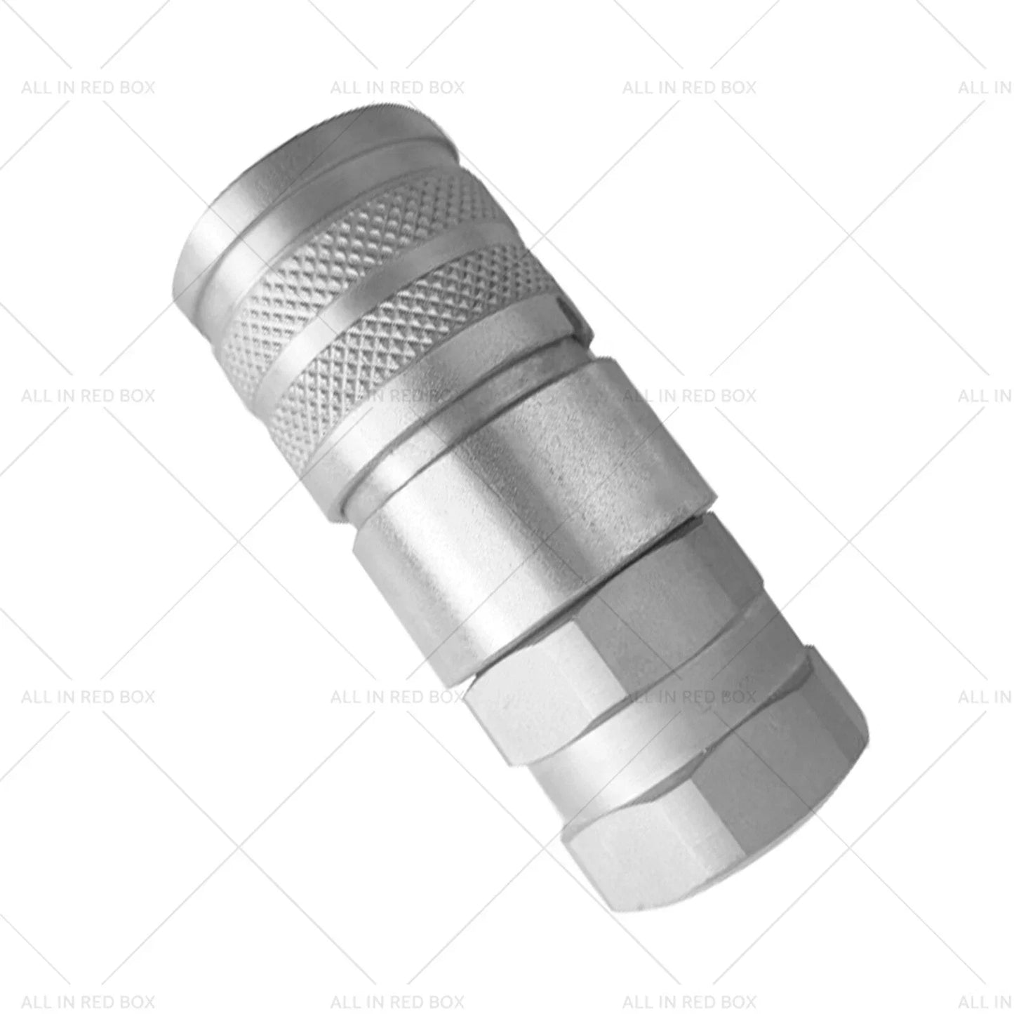 Hydraulic Female Flat Faced Coupler 1/2" Body 3/4" SAE Thread for Bobcat