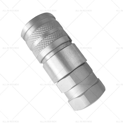 Hydraulic Female Flat Faced Coupler 1/2" Body 3/4" SAE Thread for Bobcat