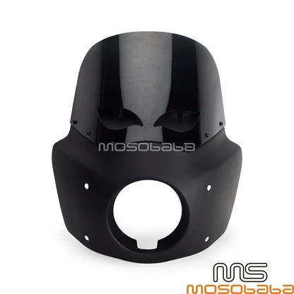 Matte Black Headlight Fairing w/ 12" Windshield for HD Softail Low Rider S (20-23)