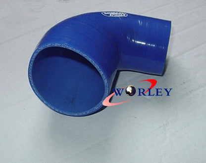 3" to 4" 90° Blue Silicone Coupler Reducer Hose