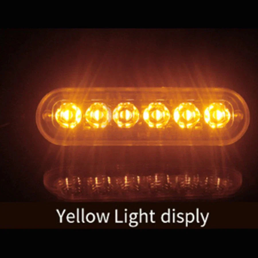10 x Amber Recovery Strobe 6 LED Lights for Grill Breakdown Beacon