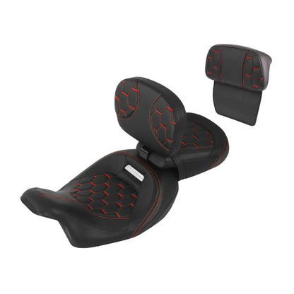 Driver Passenger Seat Backrests Pad for Harley Street Road Glide (2014-2023)
