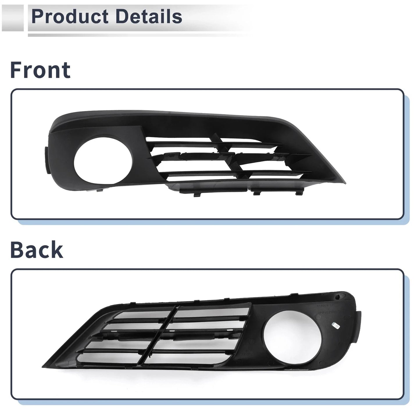 1 Pc Front Right Fog Light Grill for BMW 535i GT (2010 - 2017)