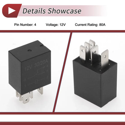4 Pins Multi-Purpose Relay for Mercedes-Benz, Audi, VW, Volvo 12V 80A
