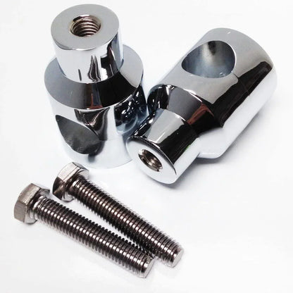 1" Chrome Billet Round Handlebar Riser for Harley Custom Springer Bobber