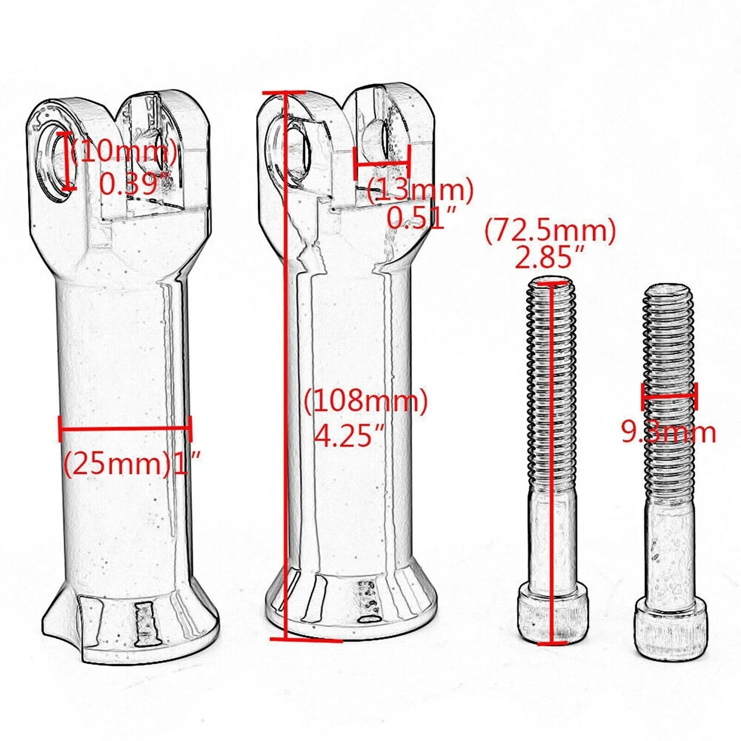 Passenger Foot Pegs for Harley FXBB Street Bob 107 (2018-2020)