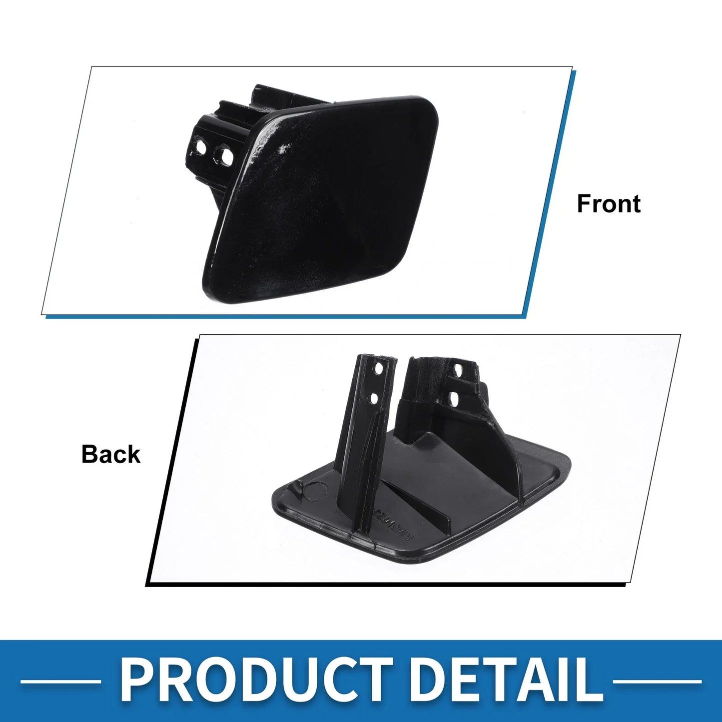 Front Left Bumper Headlight Washer Nozzle Cover Cap for BMW 1 Series Black