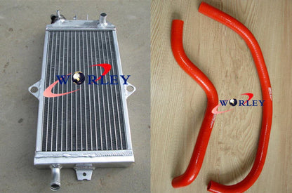 3-Core Aluminum Radiator & White Hose for Suzuki LT250R (85-92)