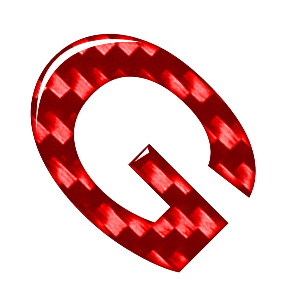 Carbon Red Letter Decals Stickers for Car Badge Emblem
