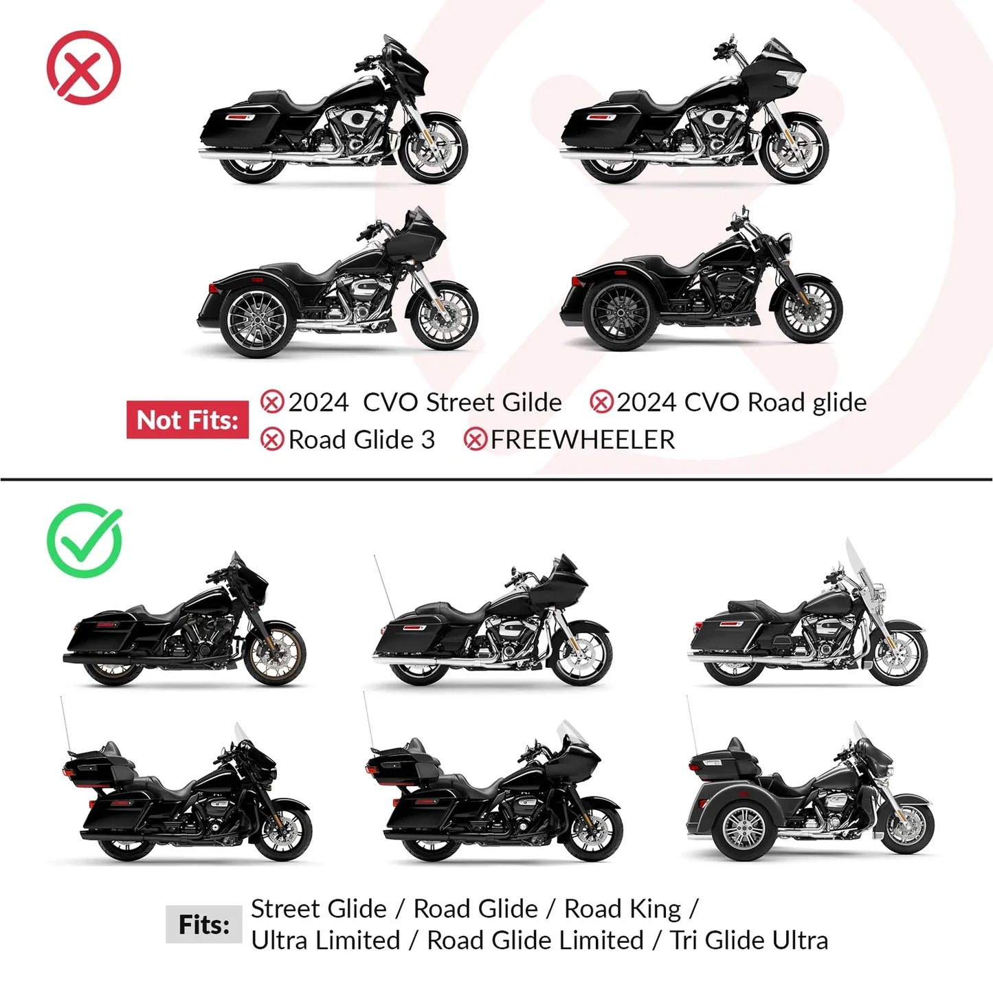 Gel Seat & Backrests for Harley Road Glide (2014-2023)