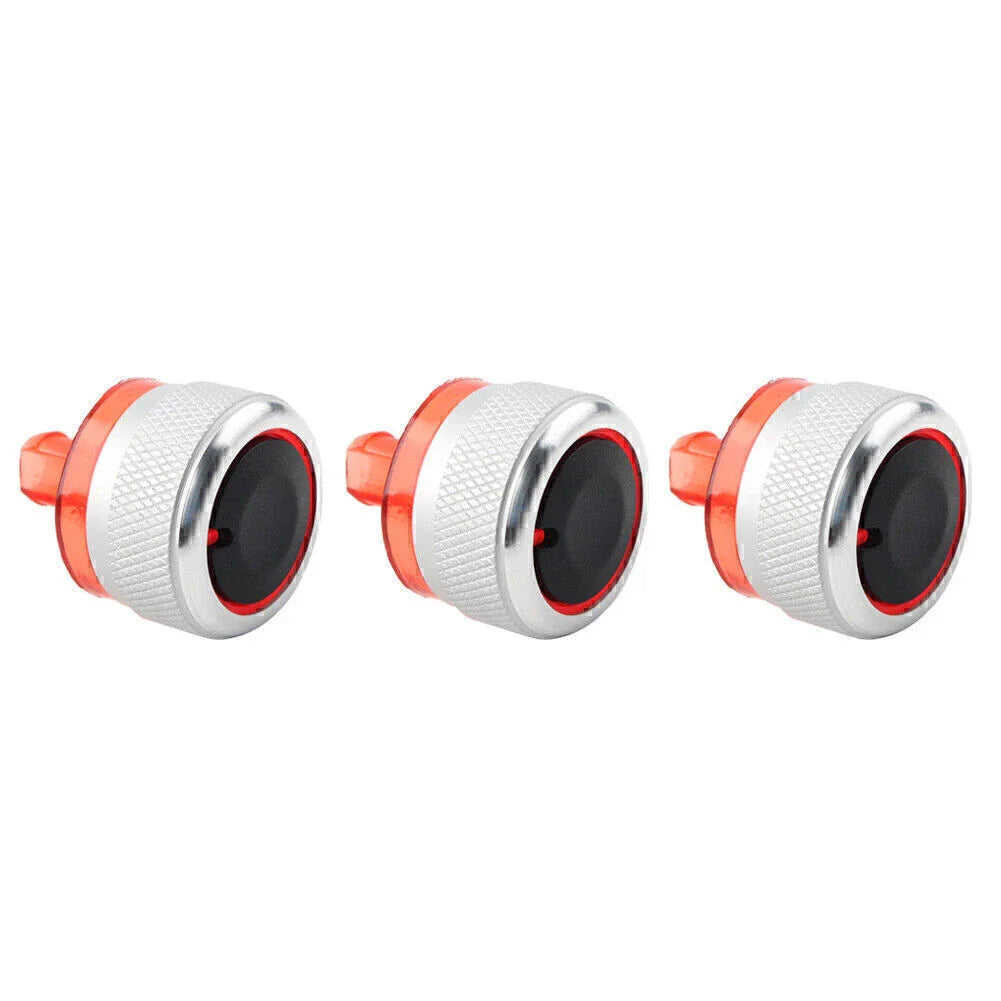 3 x ABS Switch Knob Heater Buttons A/C Covers for Peugeot 206 207 C2 (2000-2015)