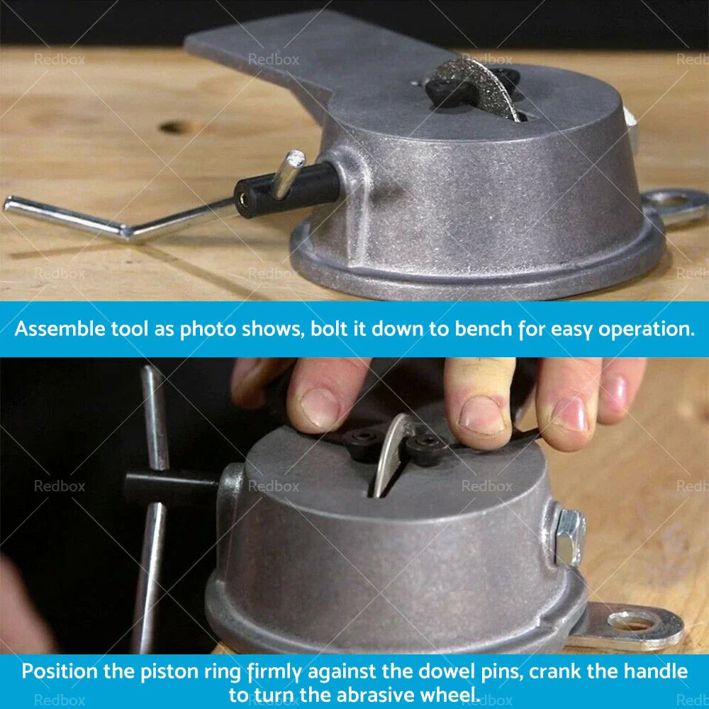 Piston Ring Gap Filer Tool for Filing Gaps - Rotate Gapping Grinder File