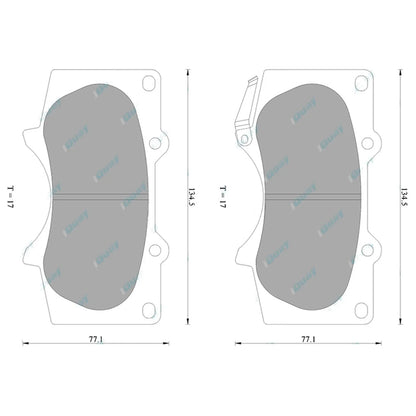 4WD Disc Brake Pad Set for Toyota Prado GRJ120 KZJ120 RZJ120 KDJ120 (2003-2009)