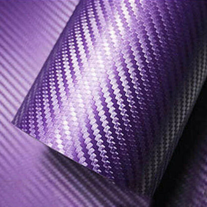 50x12 Car Purple Carbon Fiber Vinyl Wrap Sticker Interior Panel