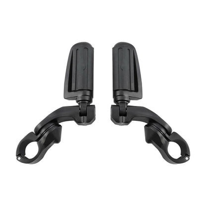 Matte Black 32mm Short Angled Highway Bar Engine Guard Pegs Mounts Footpegs