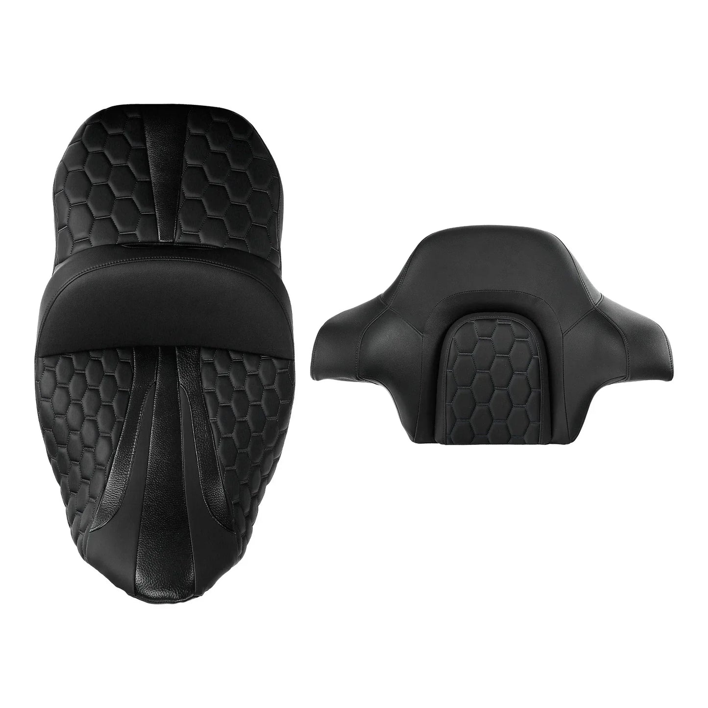 Driver Passenger Gel Seat Backrest for Harley CVO Street Road Glide (2014-2023)