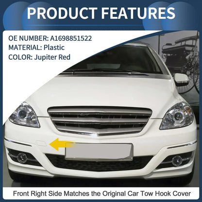 Front Bumper Tow Hook Cover for Mercedes-Benz B-Class (2005-2011) - Jupiter Red