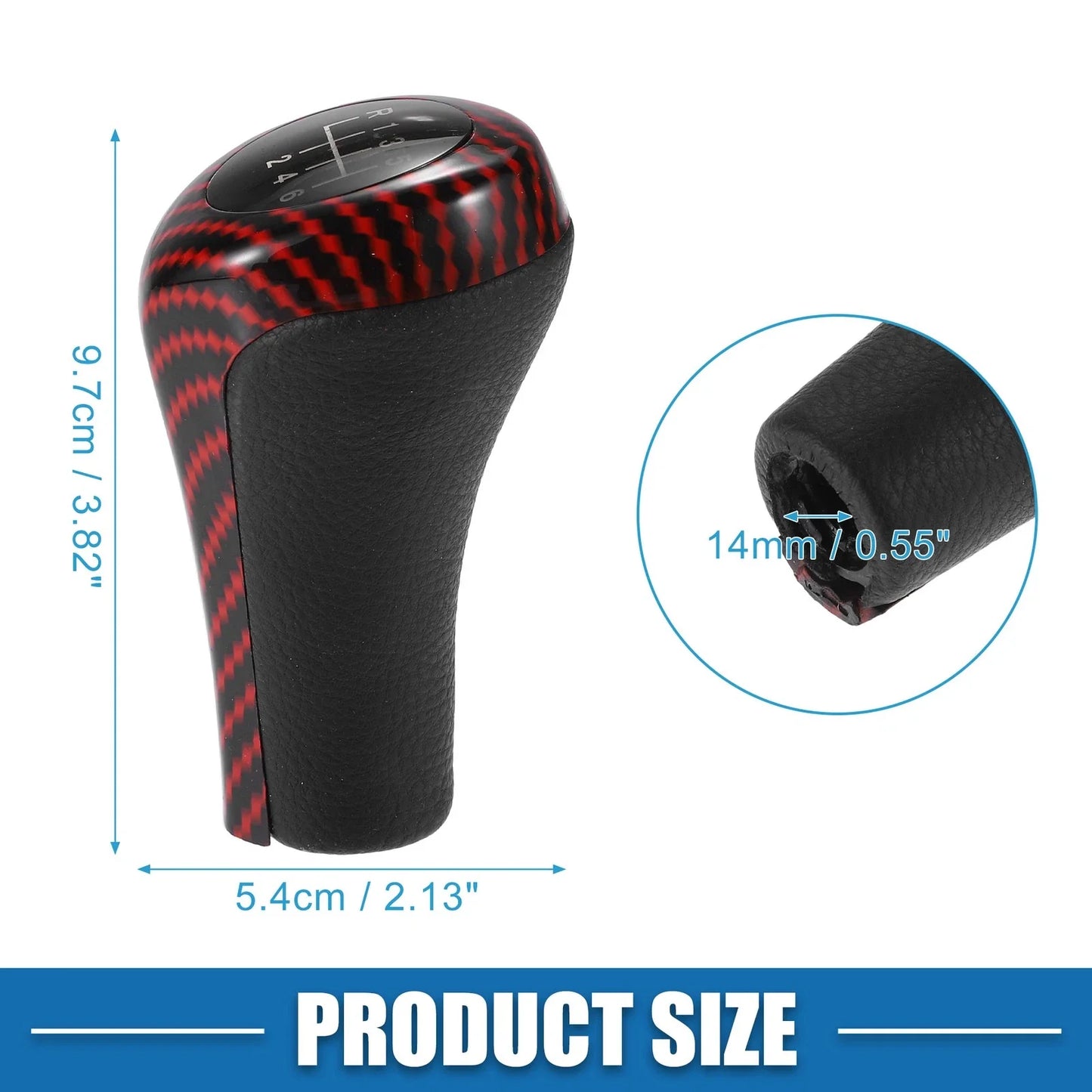 6 Speed Manual Gear Shift Knob for BMW Black Red