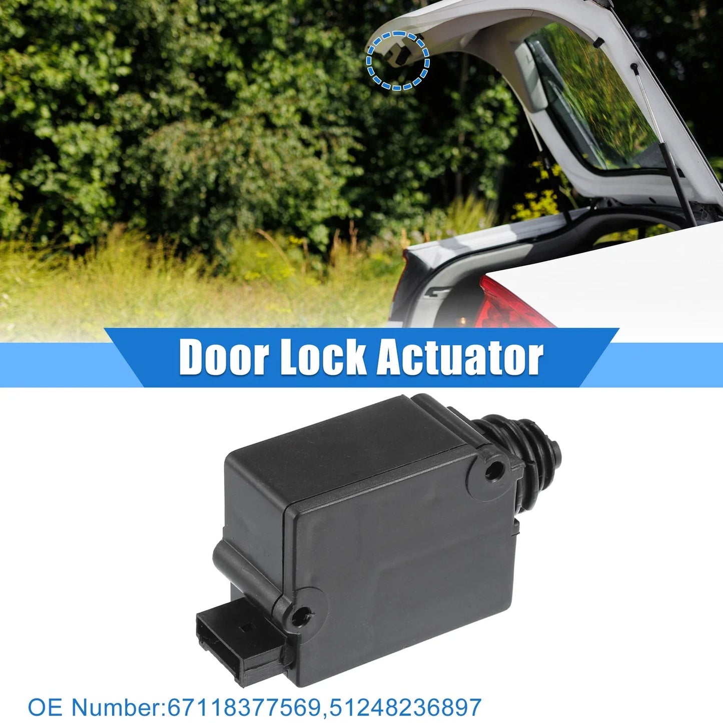 Tailgate Trunk Lift Lock Actuator for BMW 525i (2001-2003) Black