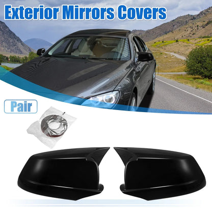 Door Wing Rearview Side Mirror Cover Cap Black for BMW 535i GT (2011-2013)