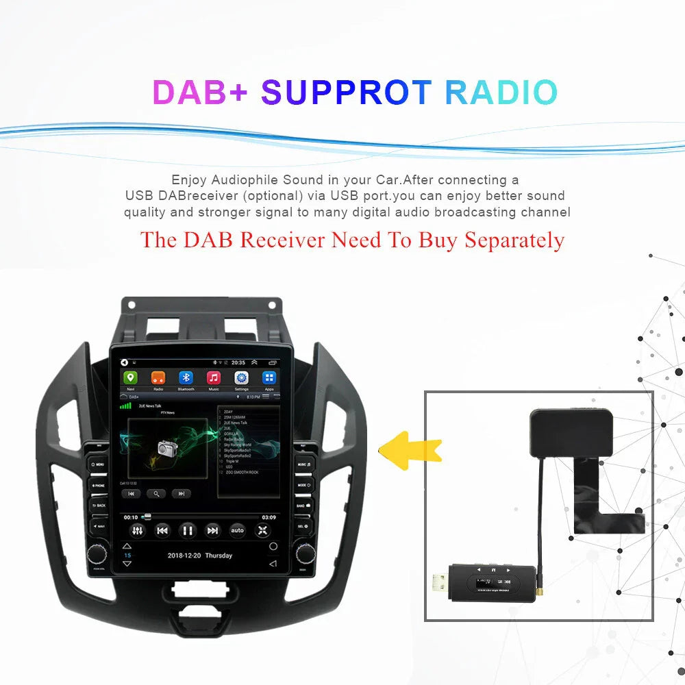 9.7" Android 13 Stereo Radio GPS for Ford Transit Connect (2014-2018)