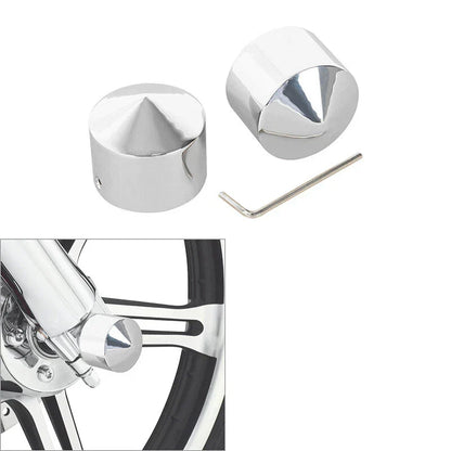 Chrome Front Axle Nut Cover for Harley Touring, Sportster, Dyna (2008-2023)