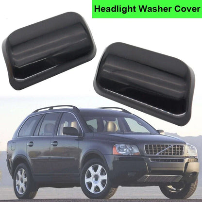 Headlight Washer Cap Cover Black ABS Plastic 1 Pair for Volvo XC90 (2002–2006)