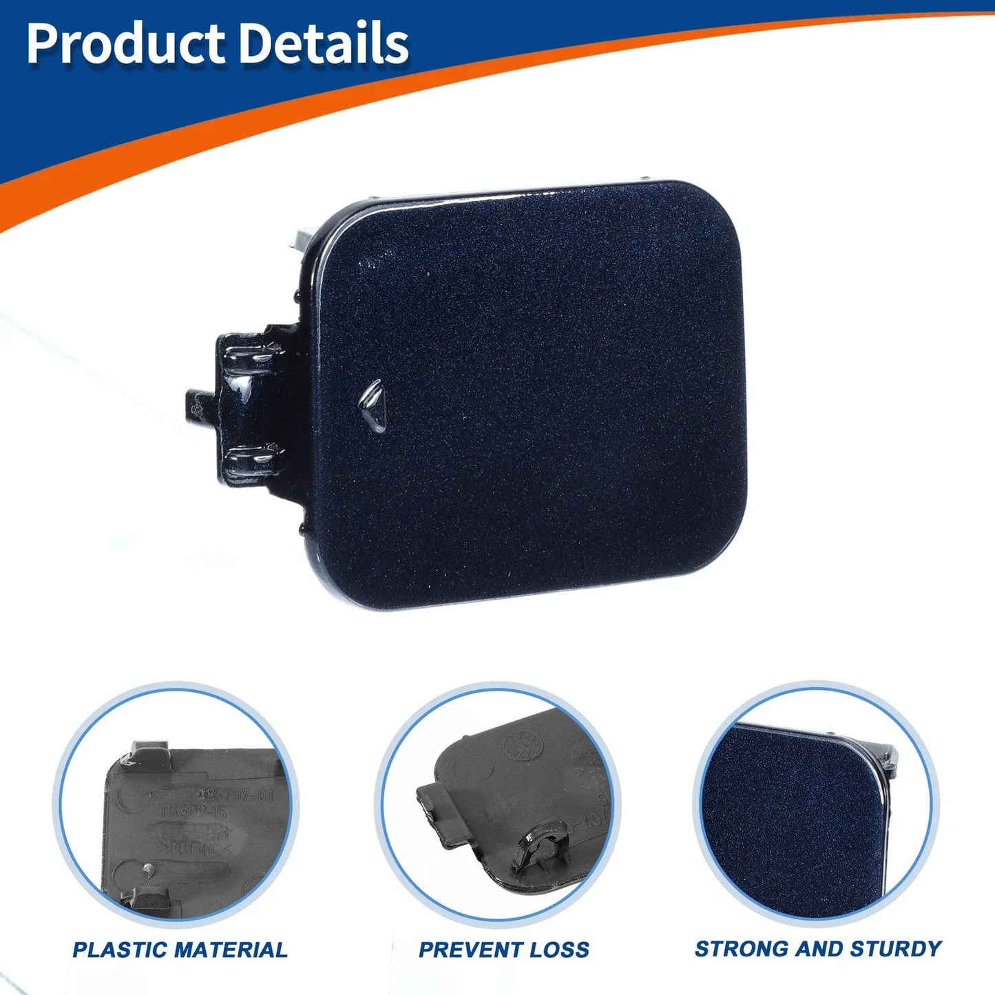 Front Car Bumper Tow Hook Cover for BMW 528i 535i 550i Dark Blue